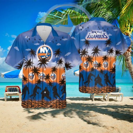 New York Islanders Aloha Hawaiian Shirt Pattern Coconut Tree Special Gifts