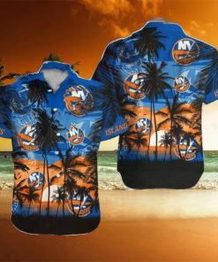 New York Islanders NHL Hawaii Coconut And Logo Full Printed Hawaiian Shirt