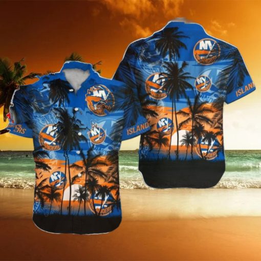 New York Islanders NHL Hawaii Coconut And Logo Full Printed Hawaiian Shirt