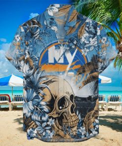 New York Islanders NHL Hawaiian Shirt Tropical Skull Design For Men Women