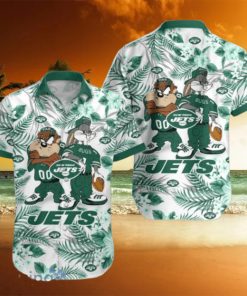 New York Jets Hawaiian Shirt Taz and Bugs For NFL Team