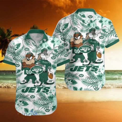 New York Jets Hawaiian Shirt Taz and Bugs For NFL Team