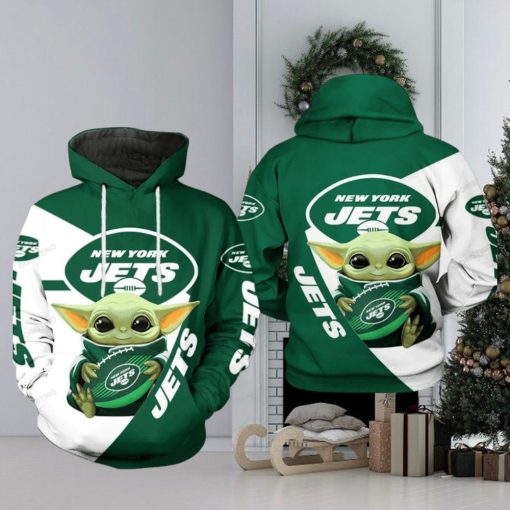 New York Jets Nfl Baby Yoda Team Limited Edition 3d Hoodie