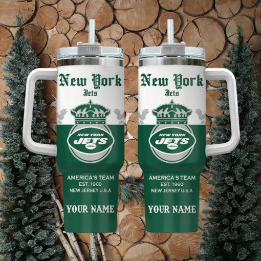 New York Jets Personalized NFL Corona Extra 40oz Stanley Tumbler