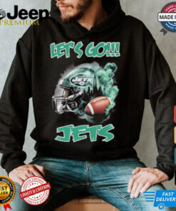 New York Jets Vintage Helmet Let’s Go Jets Shirt