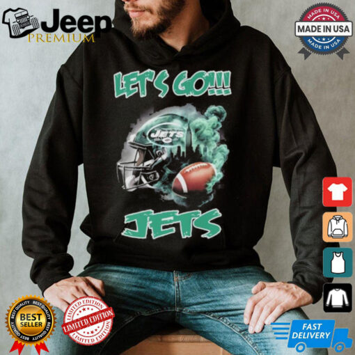 New York Jets Vintage Helmet Let’s Go Jets Shirt