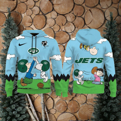 New York Jets X Snoopy Peanuts 75th Anniversary Hoodie