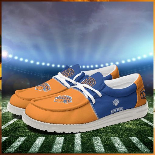 New York Knicks 2024 Personalized Hey Dude Shoes