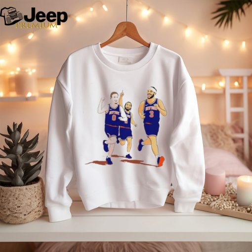 New York Knicks Donte DiVincenzo Jalen Brunson Josh Hart New York Villanova shirt