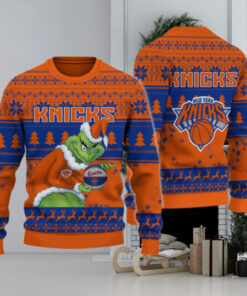 New York Knicks Grinch Christmas Ugly Sweater