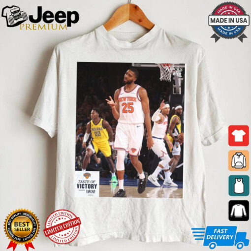 New York Knicks Mikal Bridges #25 Taste Of Victory Poster t shirt