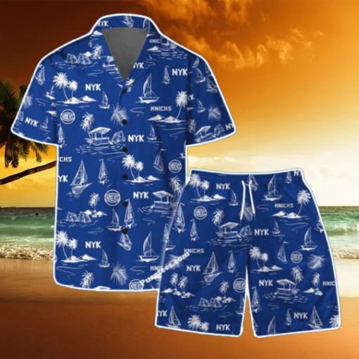 New York Knicks Team Logo Beach Vibes Pattern Hawaiian Shirt & Short