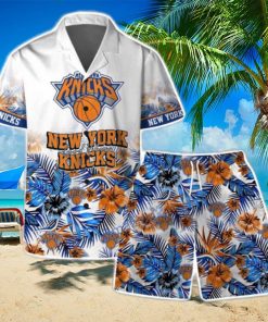 New York Knicks Team Logo Pattern Basketball Season Hawaiian Shirt & Short