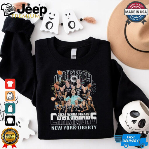 New York Liberty 2024 WNBA Finals Champions Celebrating Fireworks Shirt