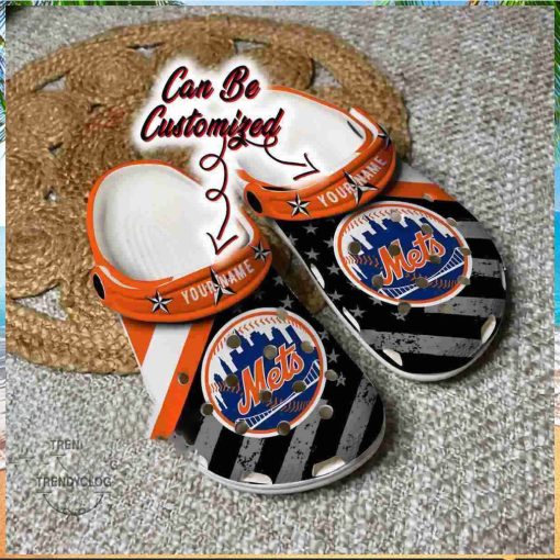 New York Mets Crocs American Flag Clog Shoes Gift