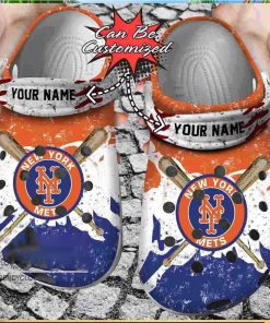 New York Mets Crocs Watercolor Clog Shoes Gift