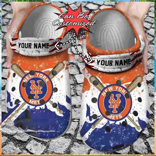 New York Mets Crocs Watercolor Clog Shoes Gift