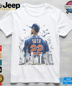 New York Mets Juan Soto back skyline graphic shirt