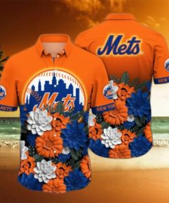 New York Mets MLB Flower Hawaii Shirt And Tshirt For Fans