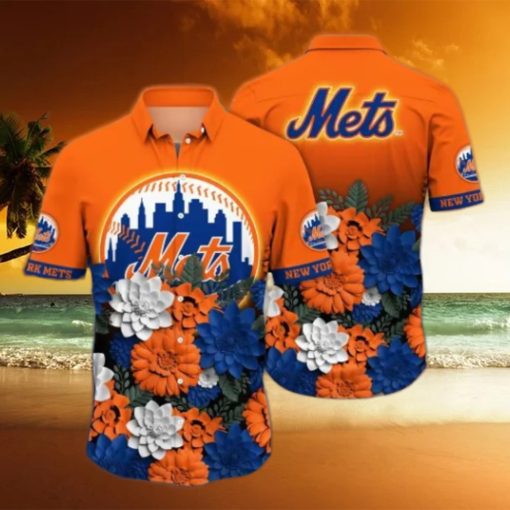 New York Mets MLB Flower Hawaii Shirt And Tshirt For Fans