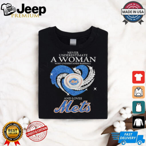 New York Mets Never Underestiamte A Woman Who Understands Baseball And Love Mets T Shirt