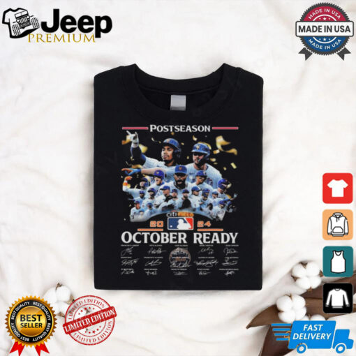 New York Mets Postseason 2024 October Ready Signatures Shirt