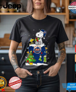 New York Mets Snoopy And Woodstock Merry Christmas 2024 T shirt