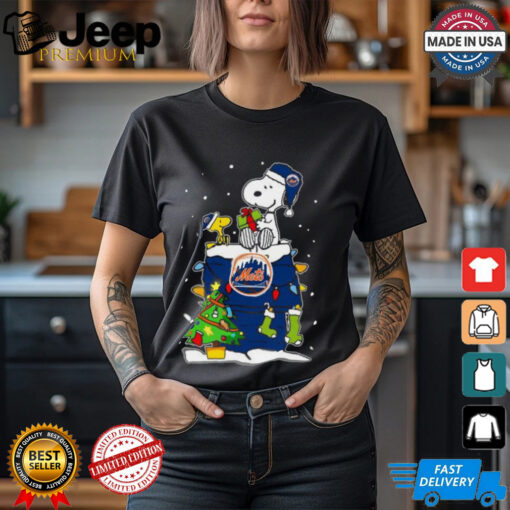 New York Mets Snoopy And Woodstock Merry Christmas 2024 T shirt