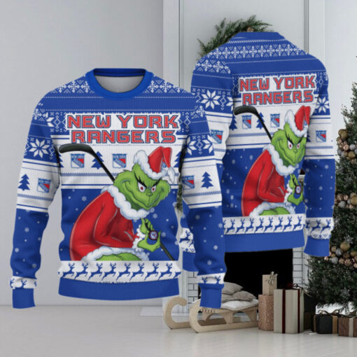 New York Rangers Grinch Christmas Ugly Sweater