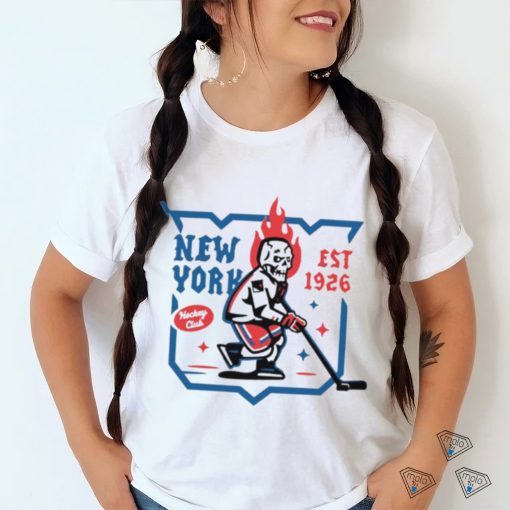 New York Rangers Hockey Club est 1926 skull shirt