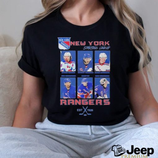 New York Rangers Hockey Starting Line Up Fan T Shirt