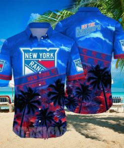 New York Rangers NHL Flower All Over Print Classic Hawaiian Shirt