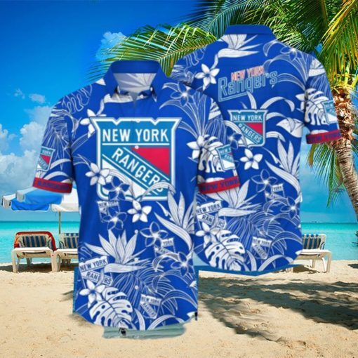 New York Rangers NHL Hawaiian Shirt Hiking Aloha Shirt