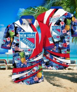 New York Rangers NHL Hawaiian Shirt Leisure Aloha Shirt