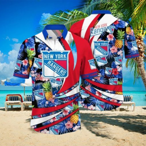 New York Rangers NHL Hawaiian Shirt Leisure Aloha Shirt