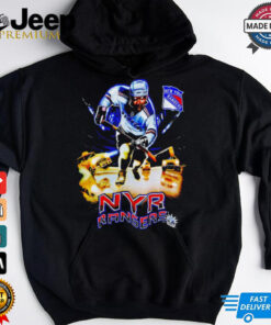 New York Rangers NHL player vintage shirt featuring retro-inspired graphics of a Rangers player in classic team colors, celebrating the rich history and legacy of the team with a nostalgic design.