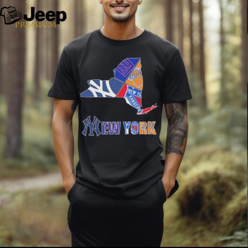 New York Rangers New York Giants New York Yankees Proud 2024 Logo Shirt