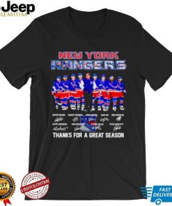 New York Rangers thank you for a greats season 2024 signatures shirt