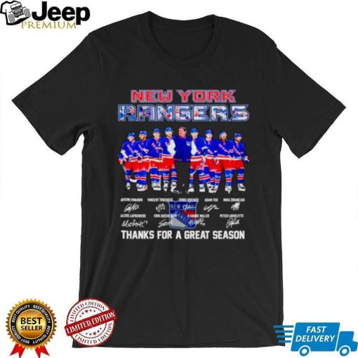 New York Rangers thank you for a greats season 2024 signatures shirt