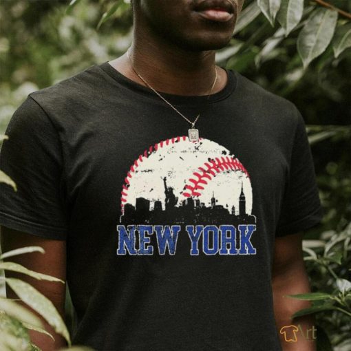 New York Retro Baseball Lover Met At Game Day Shirt