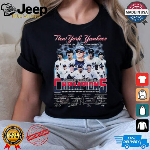 New York Yankees 2024 AL East Division Champions Signatures shirt