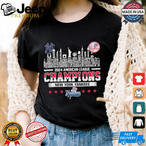 New York Yankees 2024 American League Champions Skyline T Shirt