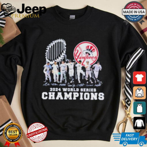 New York Yankees 2024 Championship Autographed signatures shirt