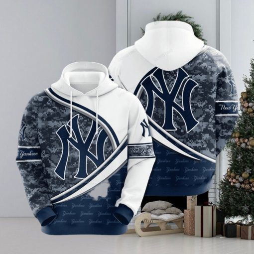 New York Yankees 3d 9sjf7 All Over Print Hoodie