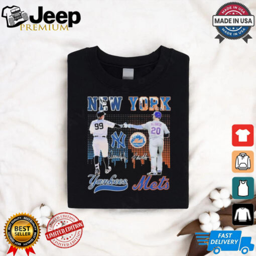 New York Yankees Aaron Judge New York Mets Pete Alonso 2024 Signatures Shirt