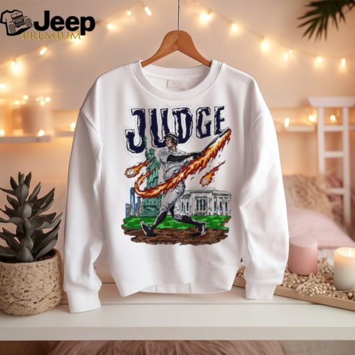 New York Yankees Aaron Judge fire baseball shirt