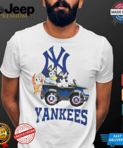 New York Yankees Bluey friends riding car shirt