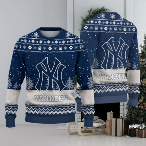 New York Yankees Logo Christmas Wool Sweater