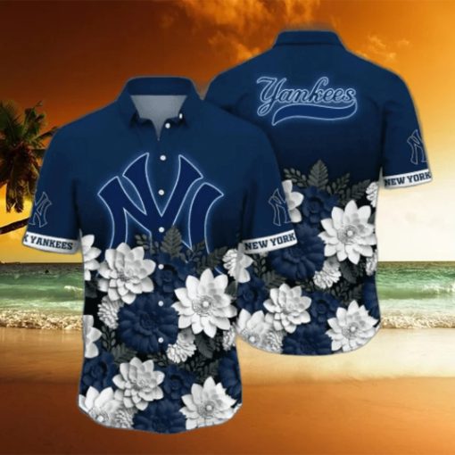 New York Yankees MLB Flower Hawaii Shirt And Tshirt For Fans