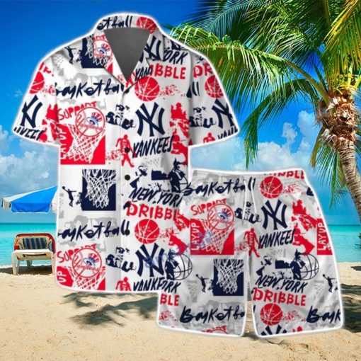 New York Yankees MLB Team Logo Street Style Design Hawaiian Shirt & Short